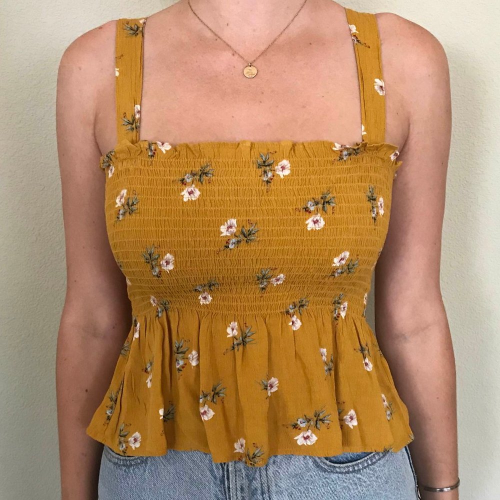Smocked Floral Tank